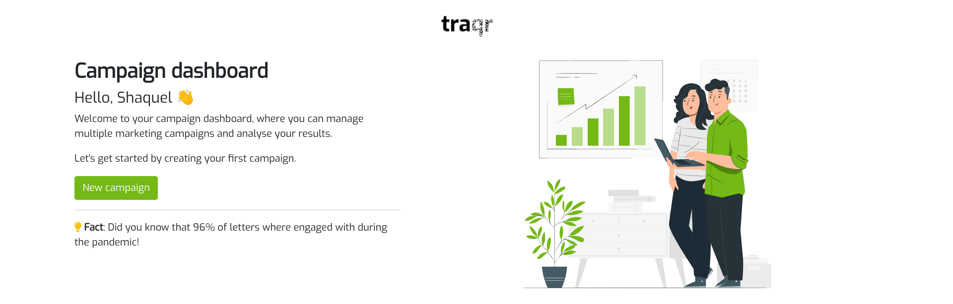 track brouchure analytics with traqr